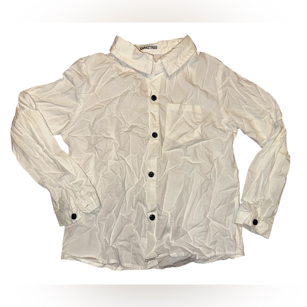 🆕 sangtree white dressy long sleeve button up